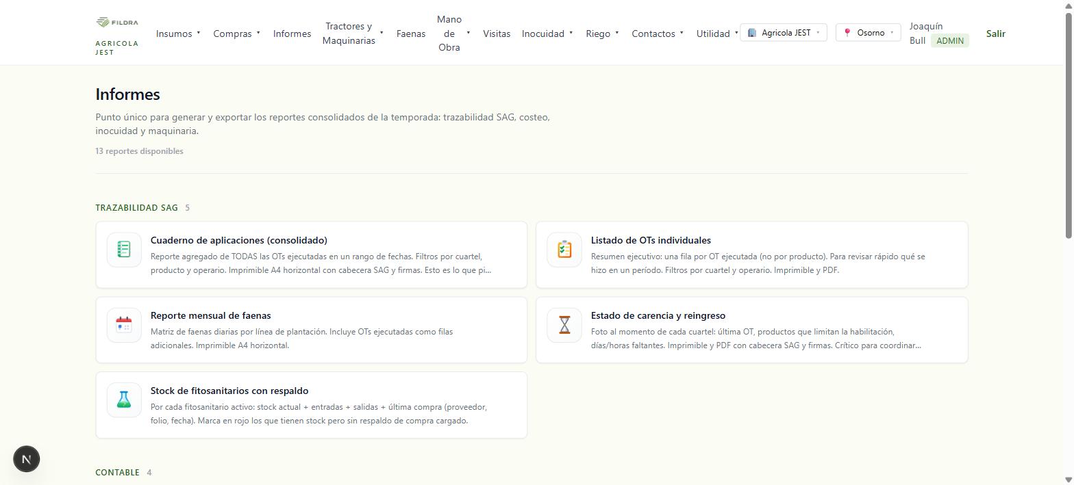 Hub de informes consolidados